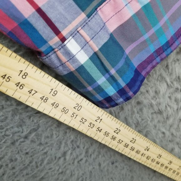 Crown & Ivy Shirt Mens XL Multicolor Plaid Long Sleeve Button Up Classic NWT - Picture 10 of 12